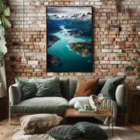 Glacier Bay Travel Poster Serene Landscape Wall Art