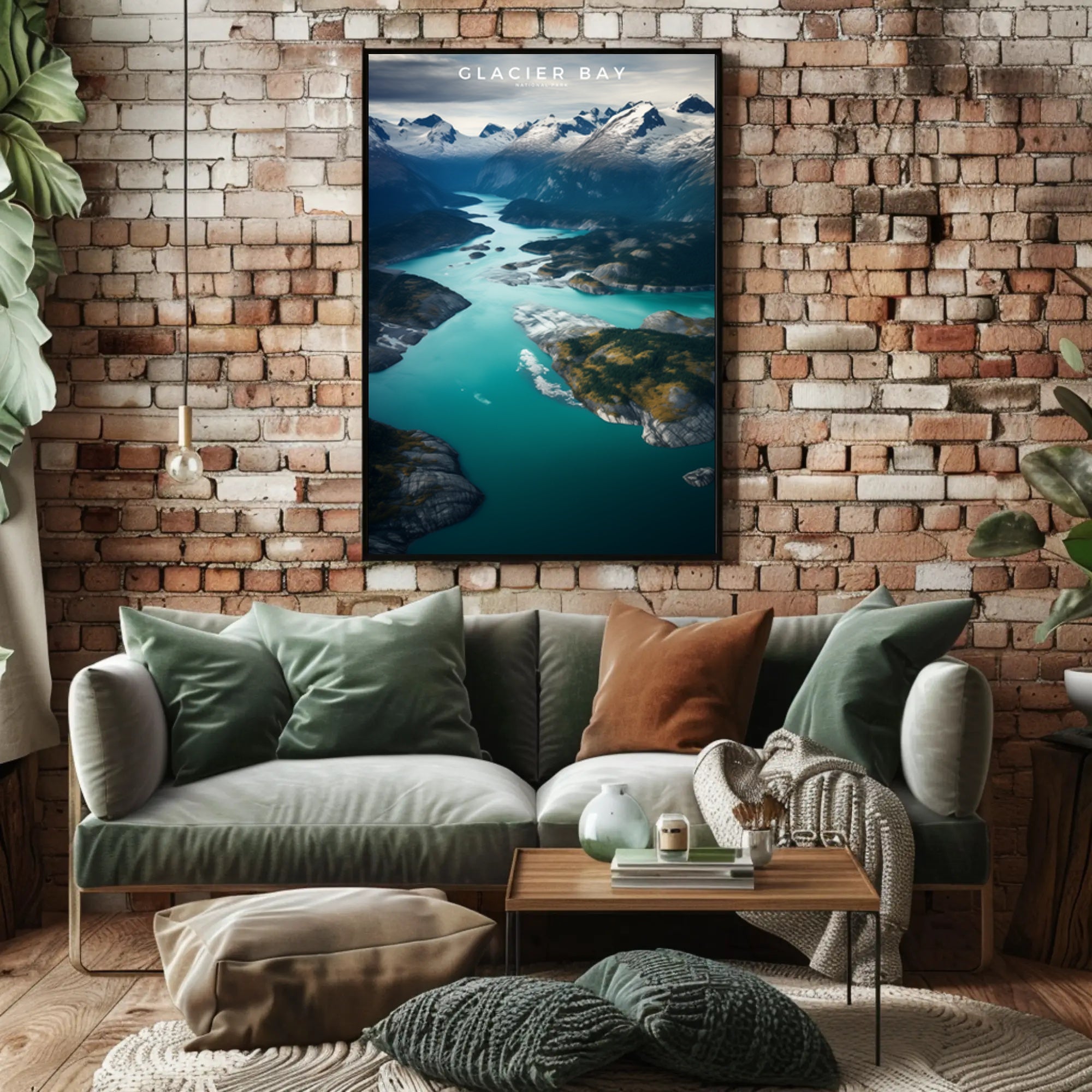 Glacier Bay Travel Poster Serene Landscape Wall Art