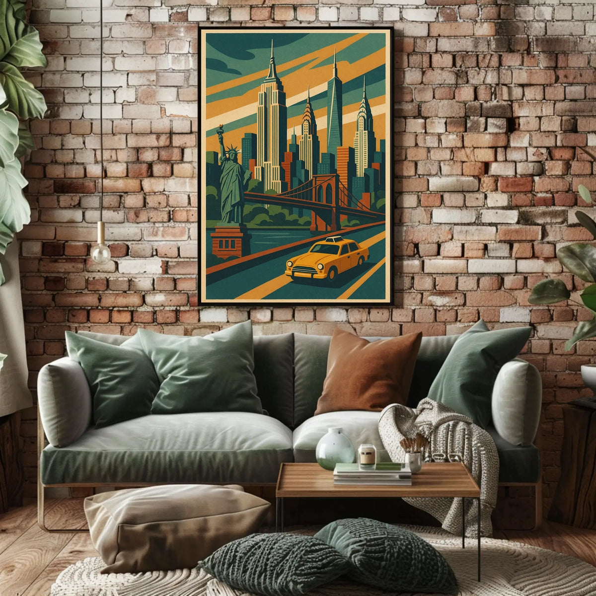 New York City Vibes Poster Vibrant Urban Energy Living Room