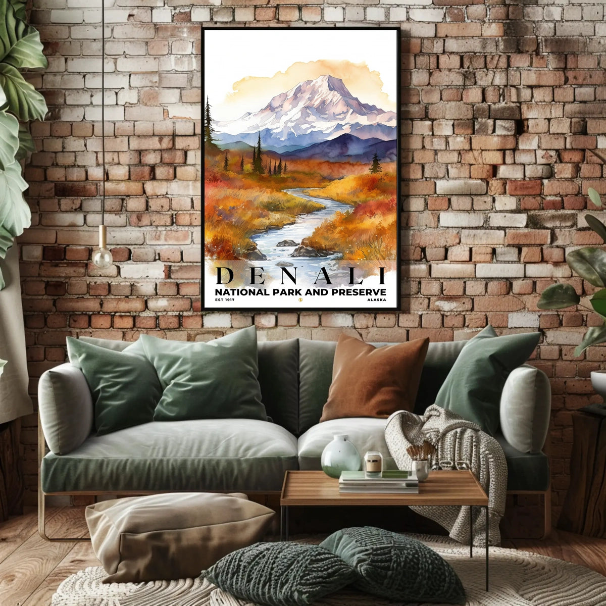 Denali Watercolor Wall Art Poster
