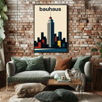 Modernist Skyline Geometric Design Poster - Abstract, Artistic, or Pop Culture Poster