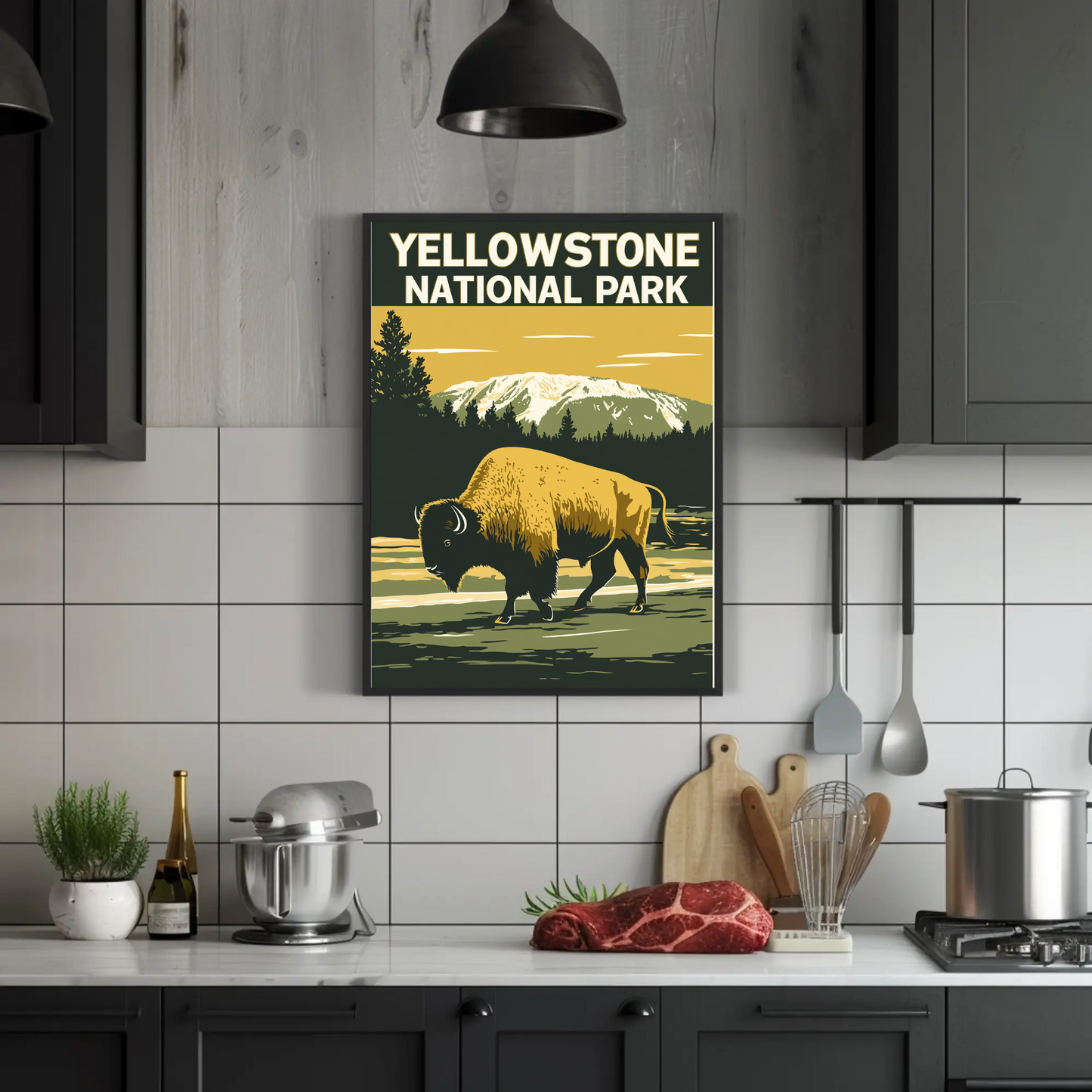 Yellowstone National Park Vintage Style Poster