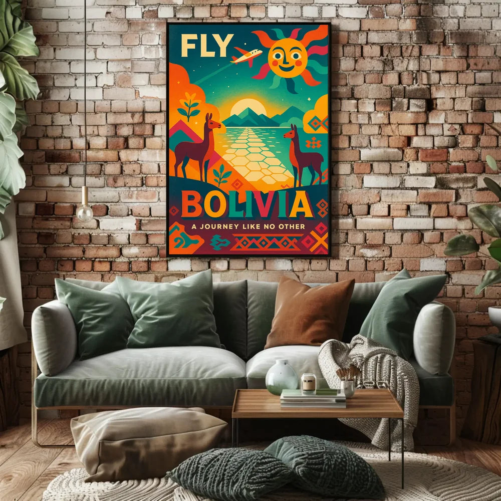 Bolivian Adventure Retro Travel Poster PosterGoat