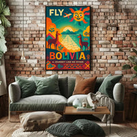 Bolivian Adventure Retro Travel Poster PosterGoat