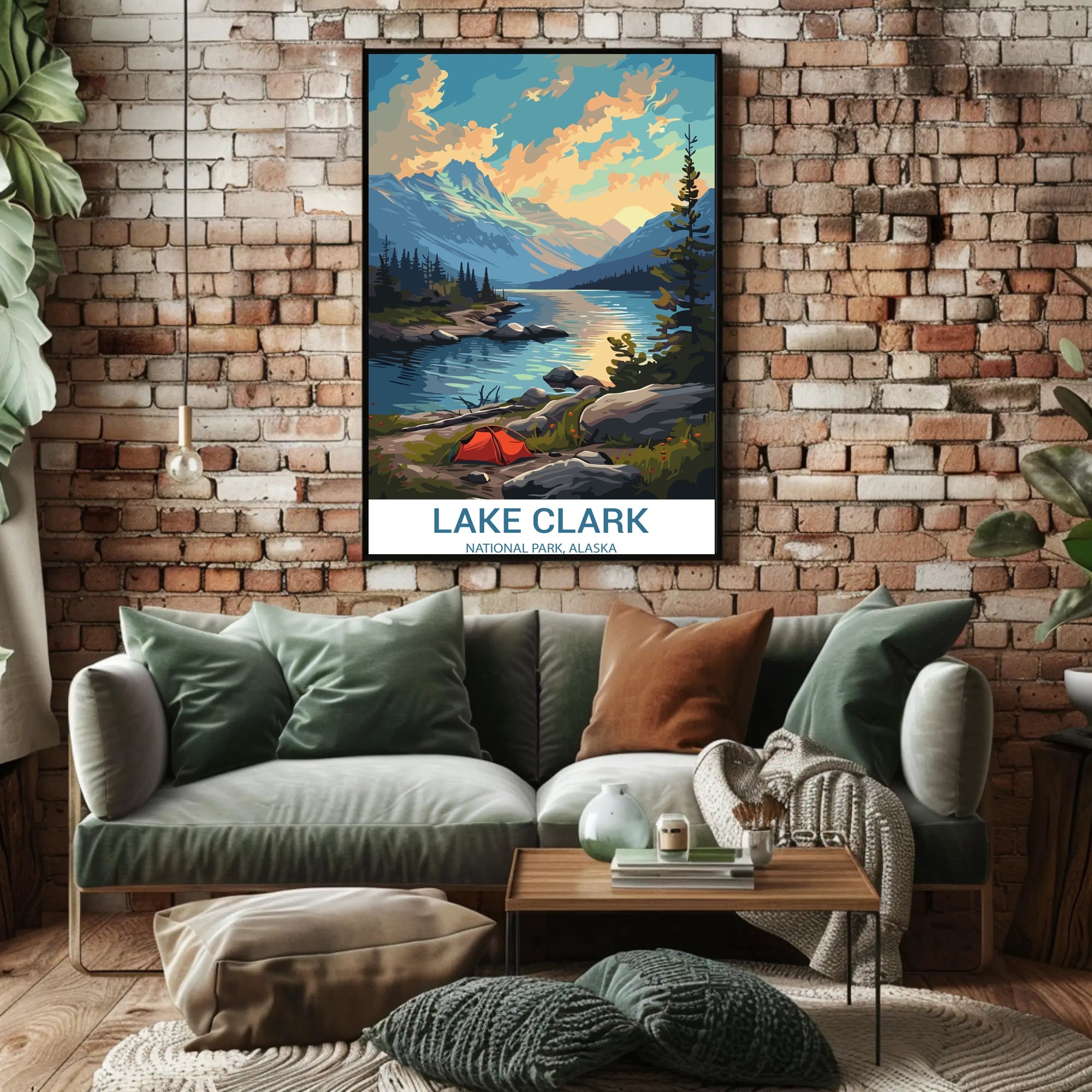 Lake Clark Scenic View: A National Park Poster