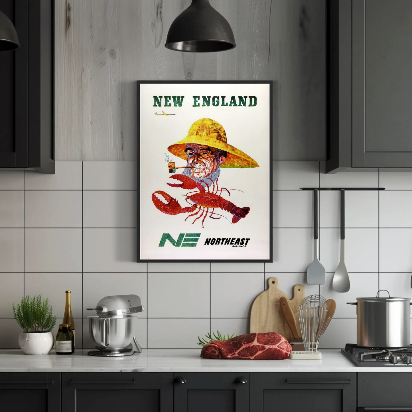 New England Vintage Poster - Northeast Airlines