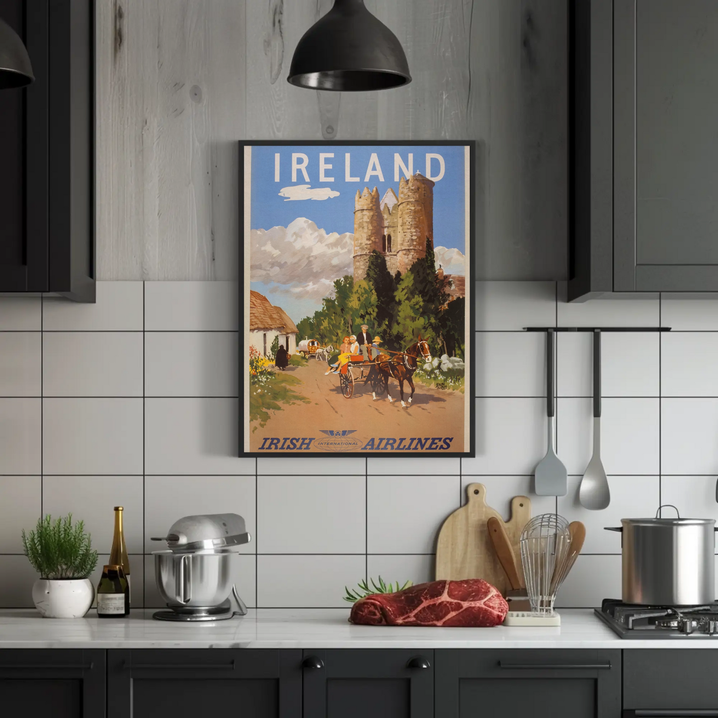 Vintage Poster - Ireland International Airlines
