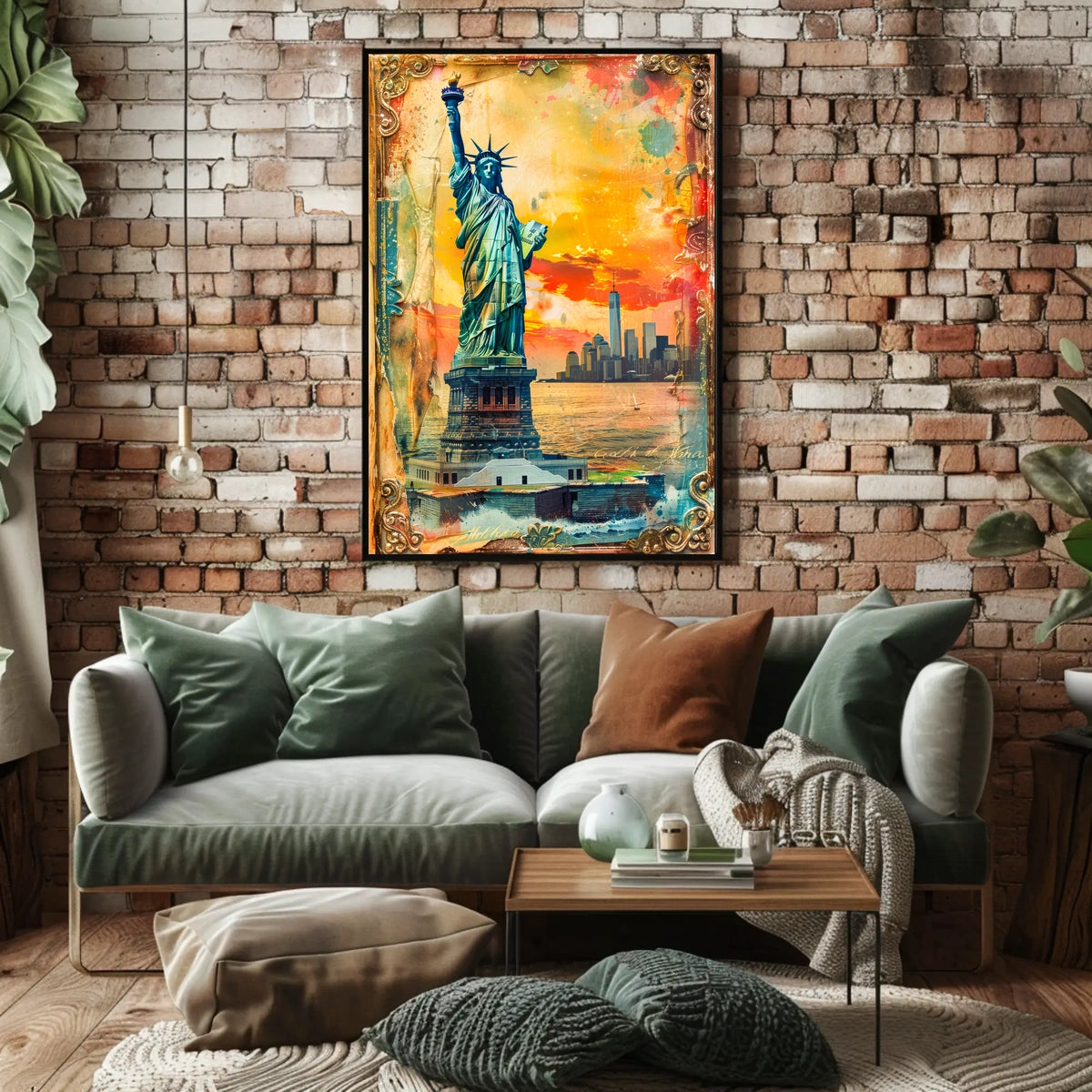 Statue Of Liberty New York City Poster Vintage Wall Art