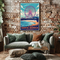 Santa Monica Beach Poster