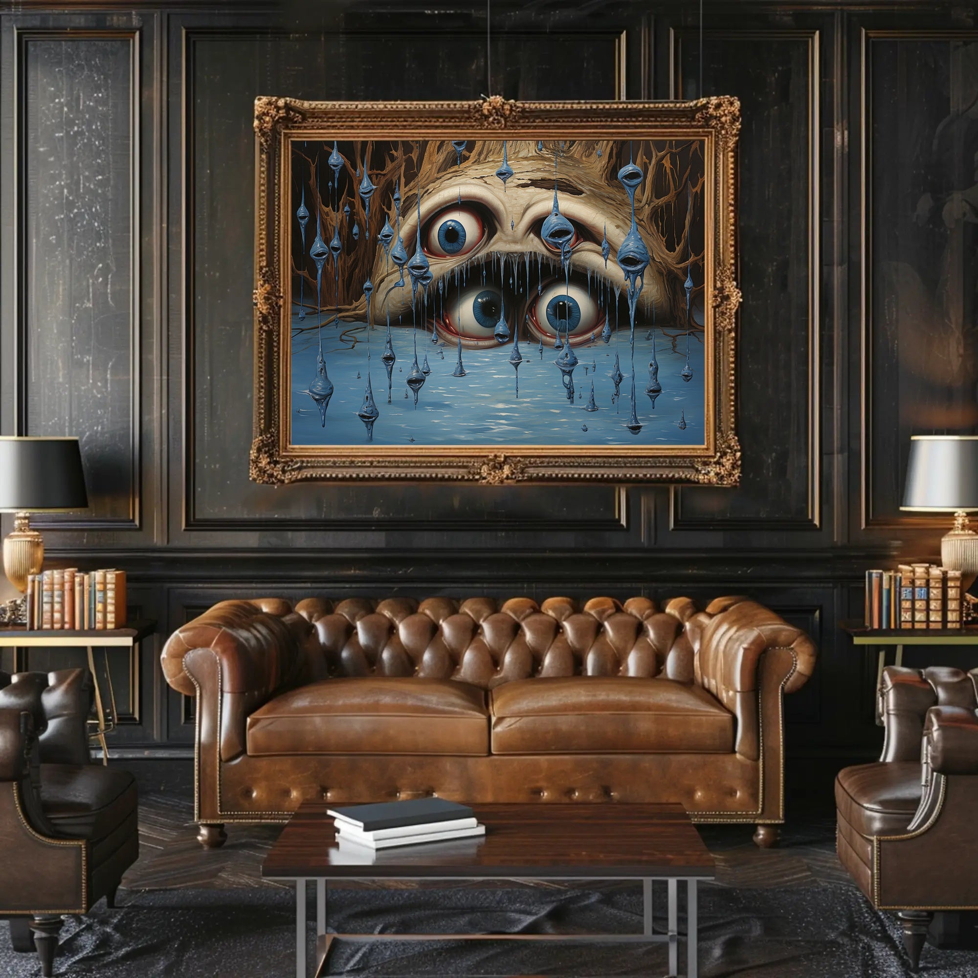 Surreal Face with Eyes Fantasy or Mythology Poster