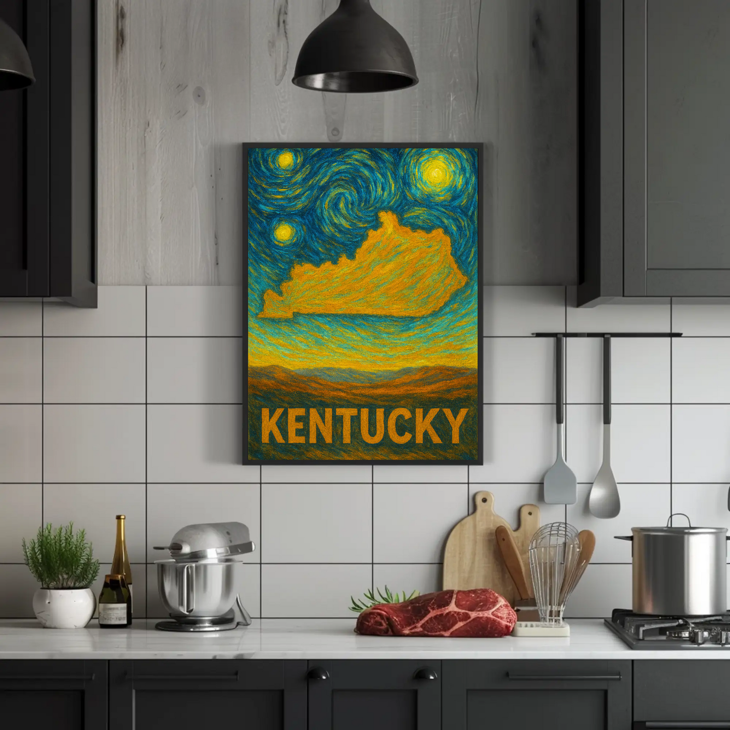 Kentucky Starry Night Poster
