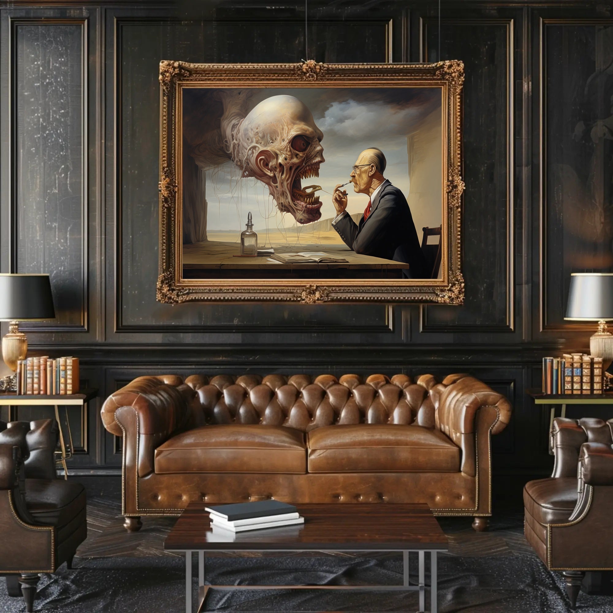 Surreal Encounter in Abstract or Artistic Poster