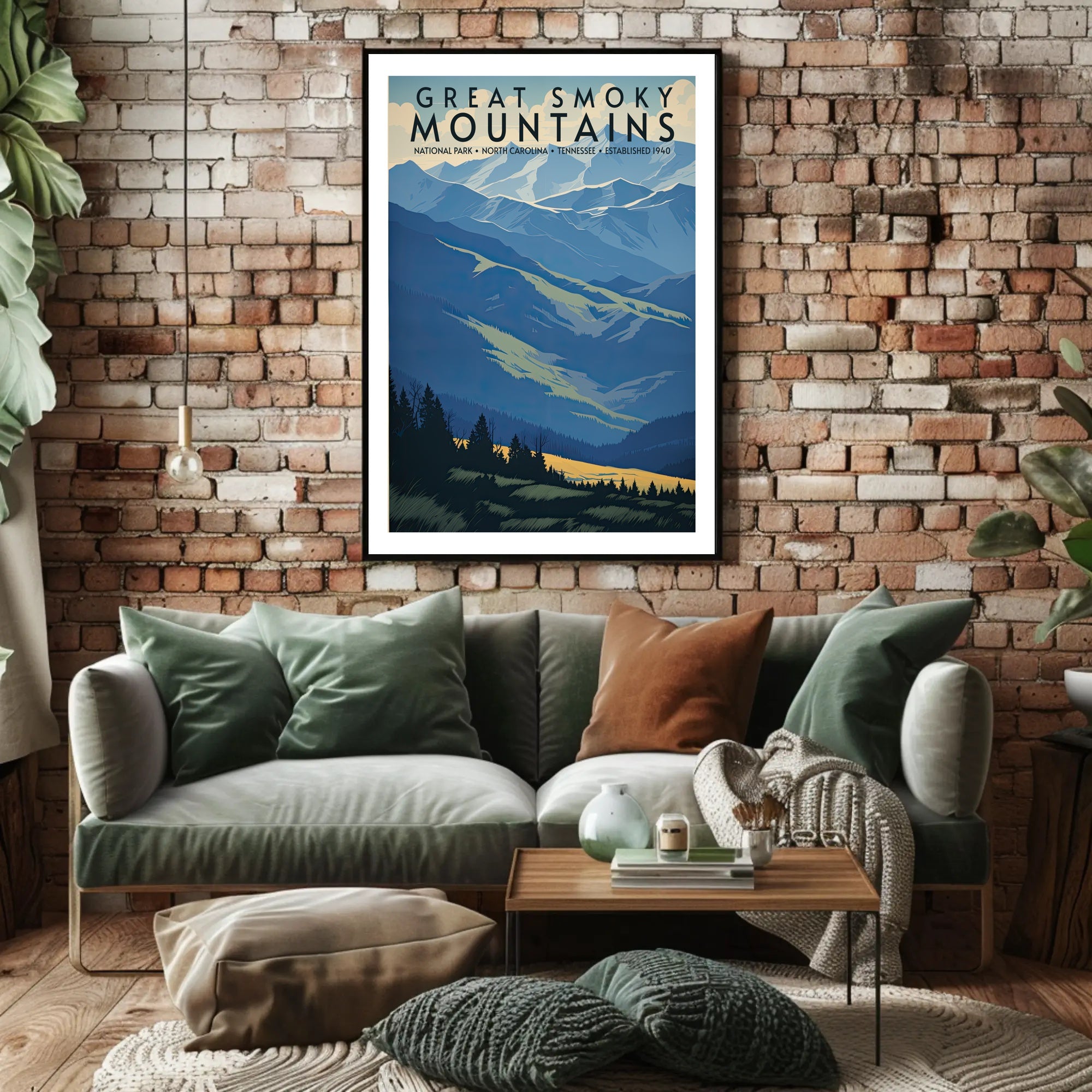 Great Smoky Mountains Scenic Poster Wall Art