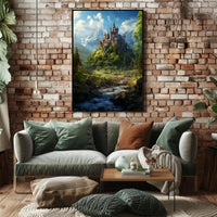 Enchanted Castle In The Mountains Poster PosterGoat