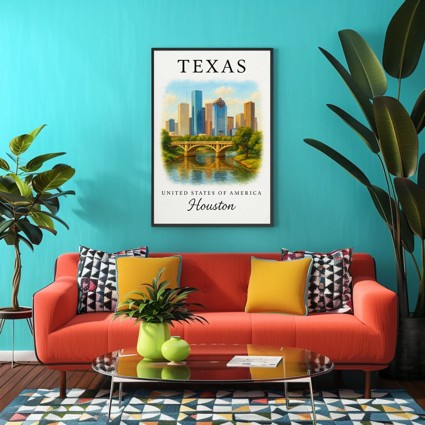 Texas, Houston Signature Series Vintage Travel Poster