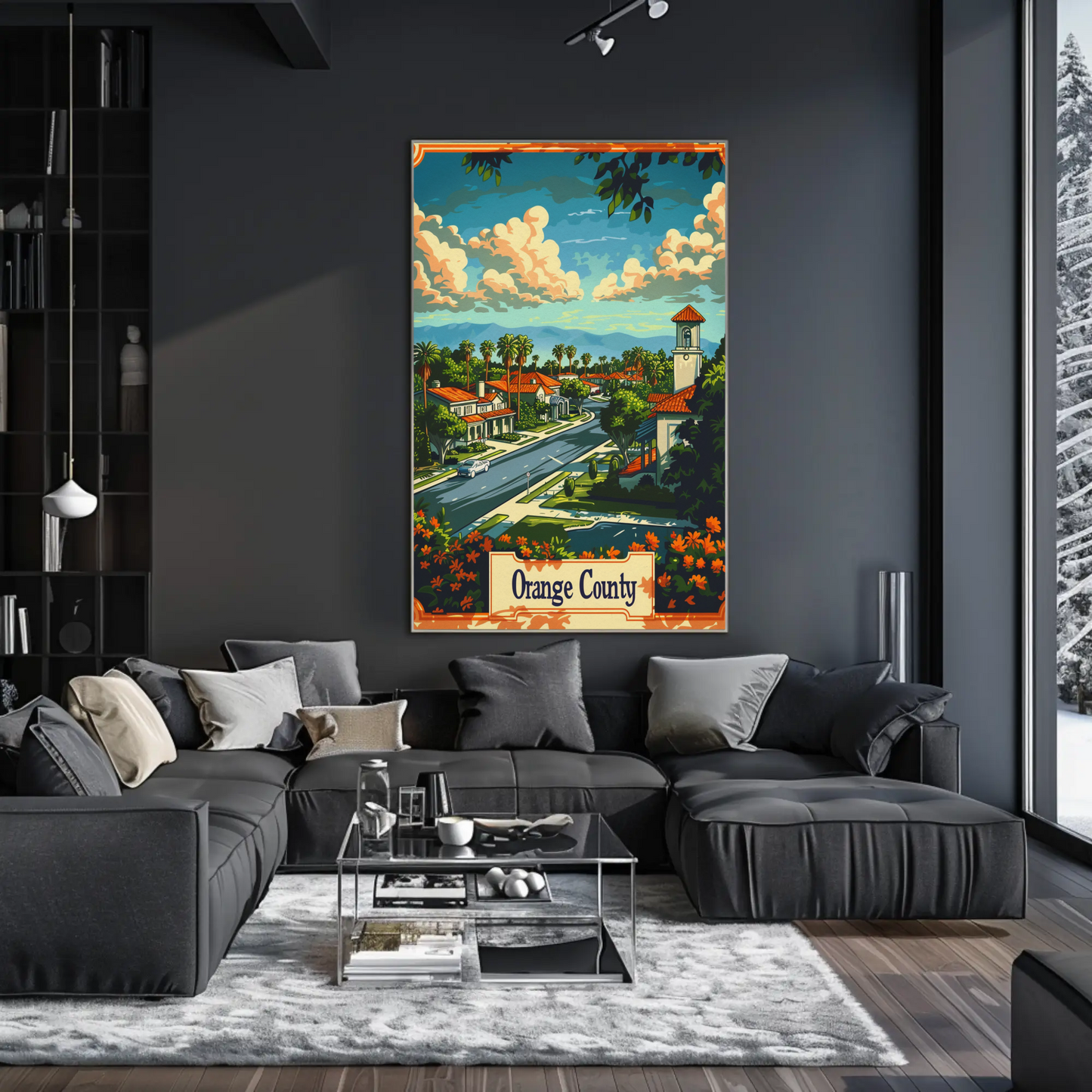 Orange County California Suburb Travel Poster