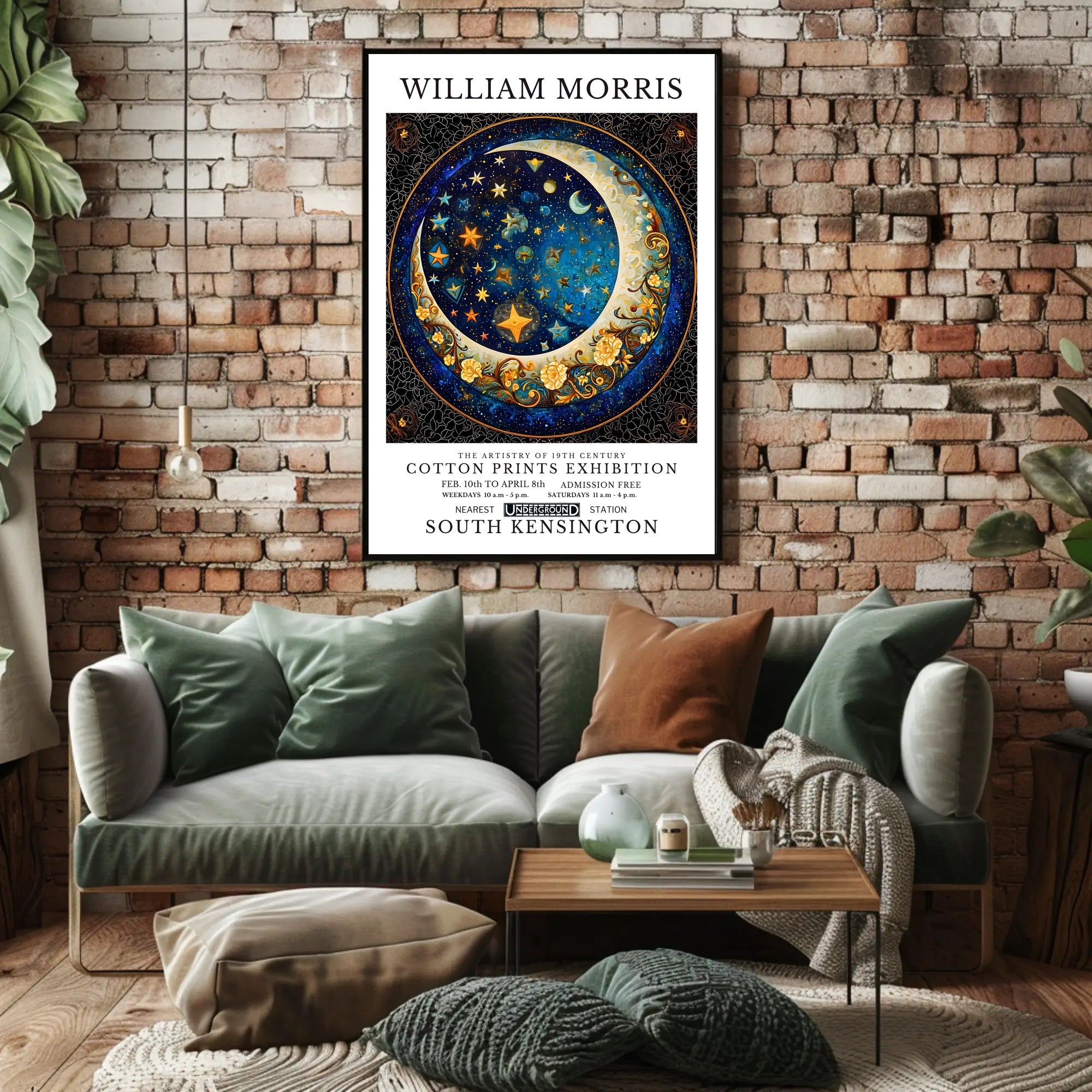 William Morris Cotton Prints Exhibition Poster
