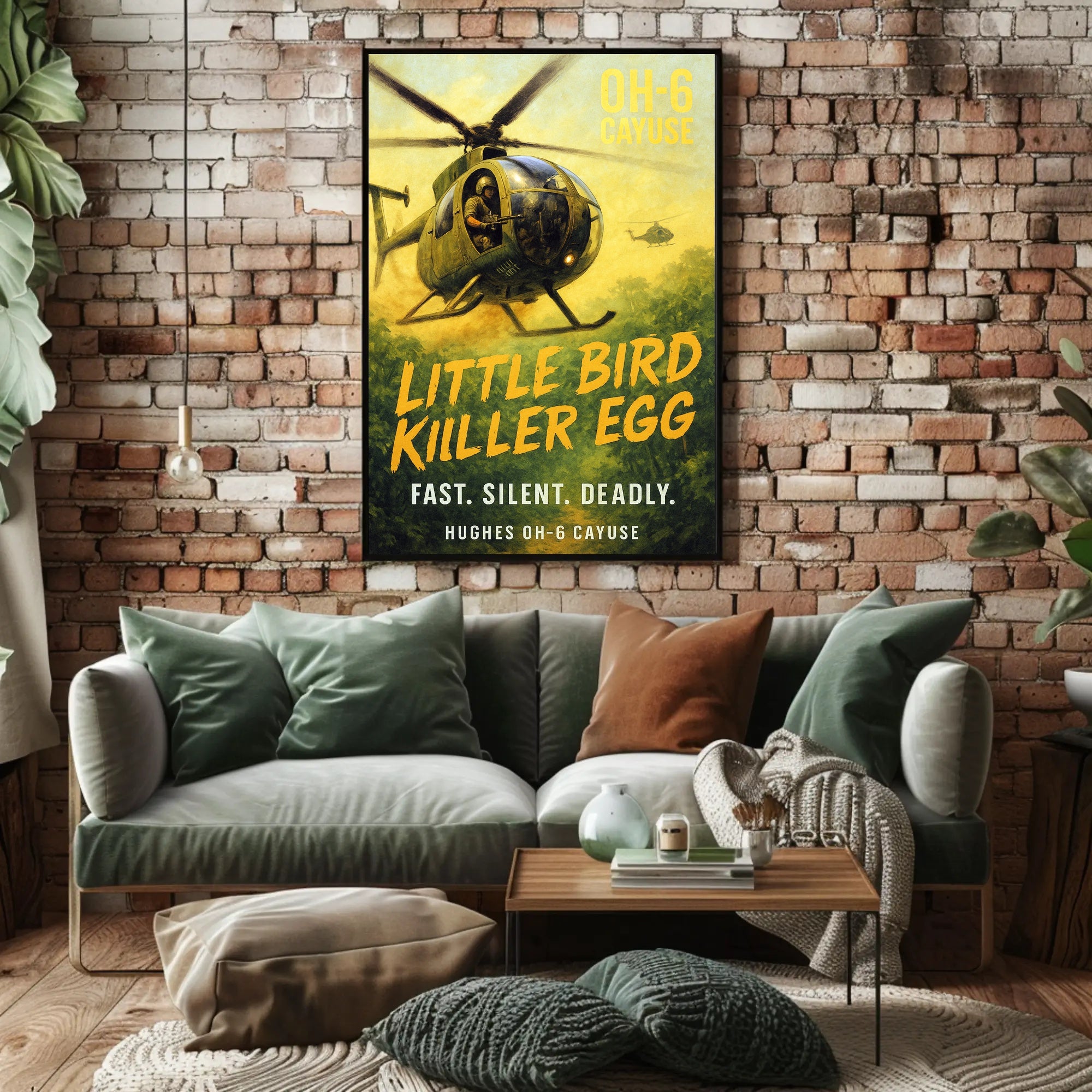 Hughes OH-6 Cayuse Little Bird Killer Egg Poster PosterGoat