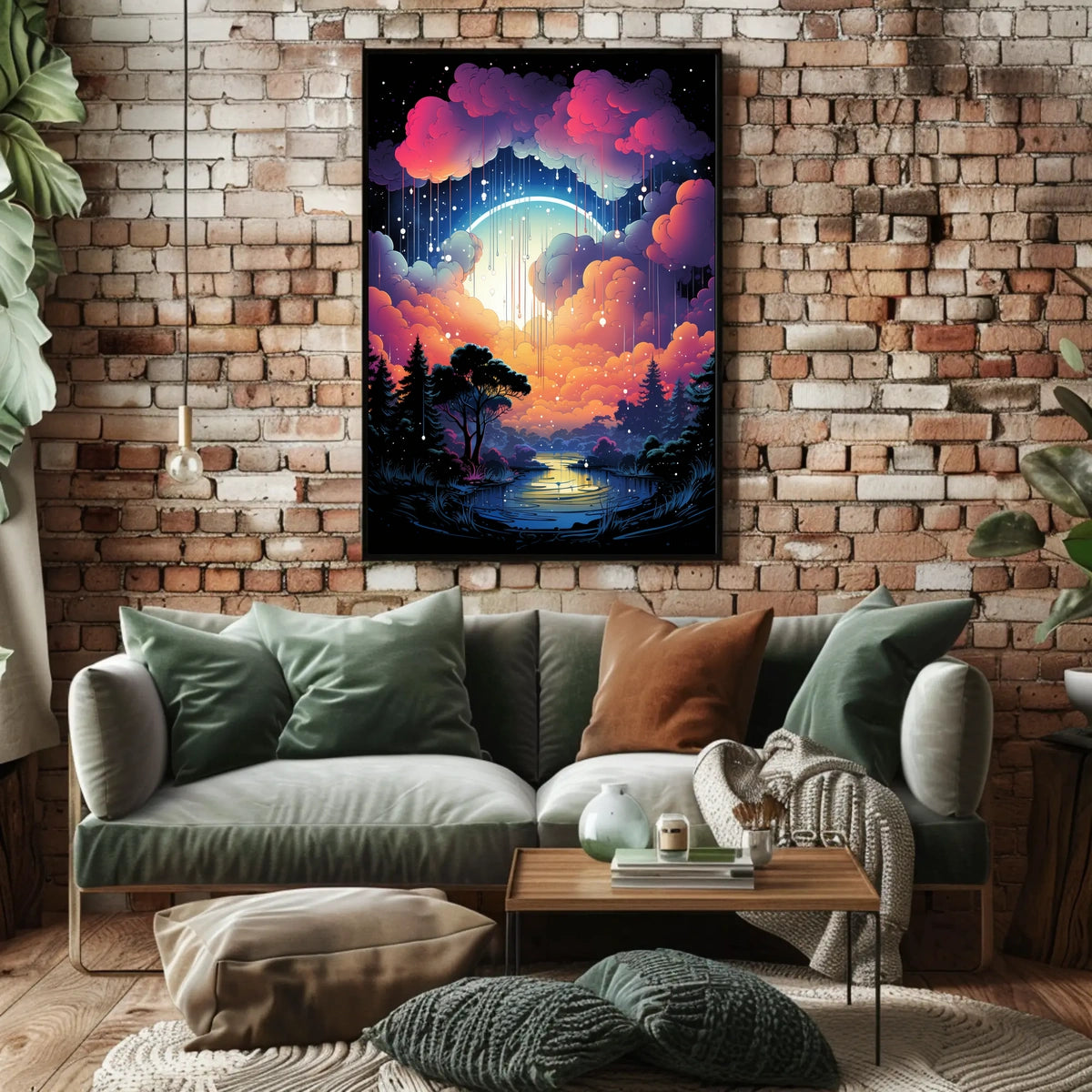 Fantastical Landscape Art Print for Abstract, Artistic, or Pop Culture Poster
