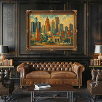 Detroit Skyline Art Poster