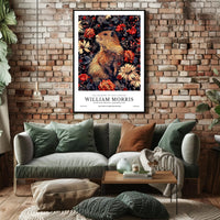 Artistic Marmot Floral Pattern: Abstract or Artistic Poster
