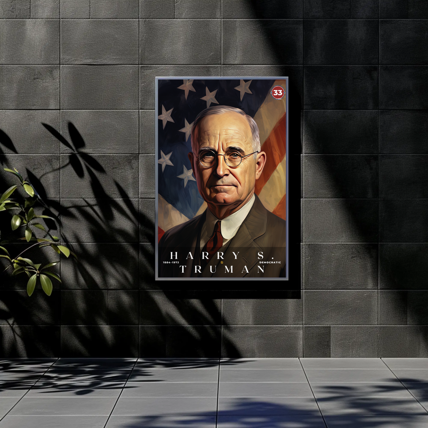 Harry Truman 33rd President Of The United States Portrait