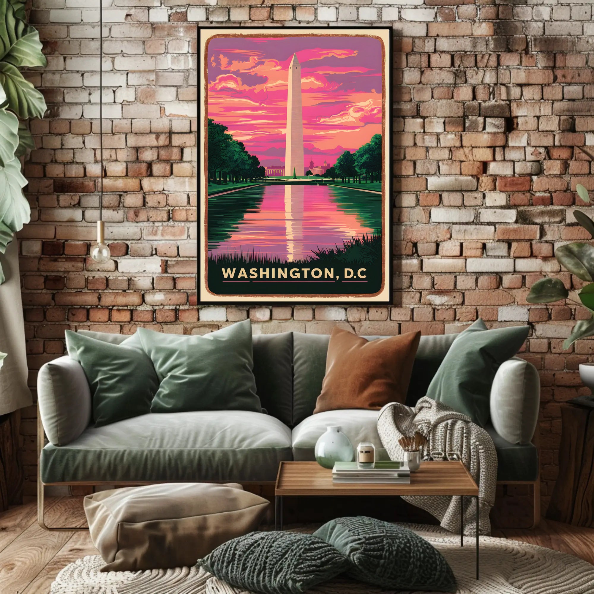 Washington Monument at Sunset Poster