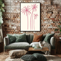 Abstract Palm Trees Minimalist Wall Art Print