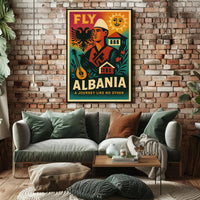 Travel Albania Vintage Poster Cultural Journey Awaits PosterGoat