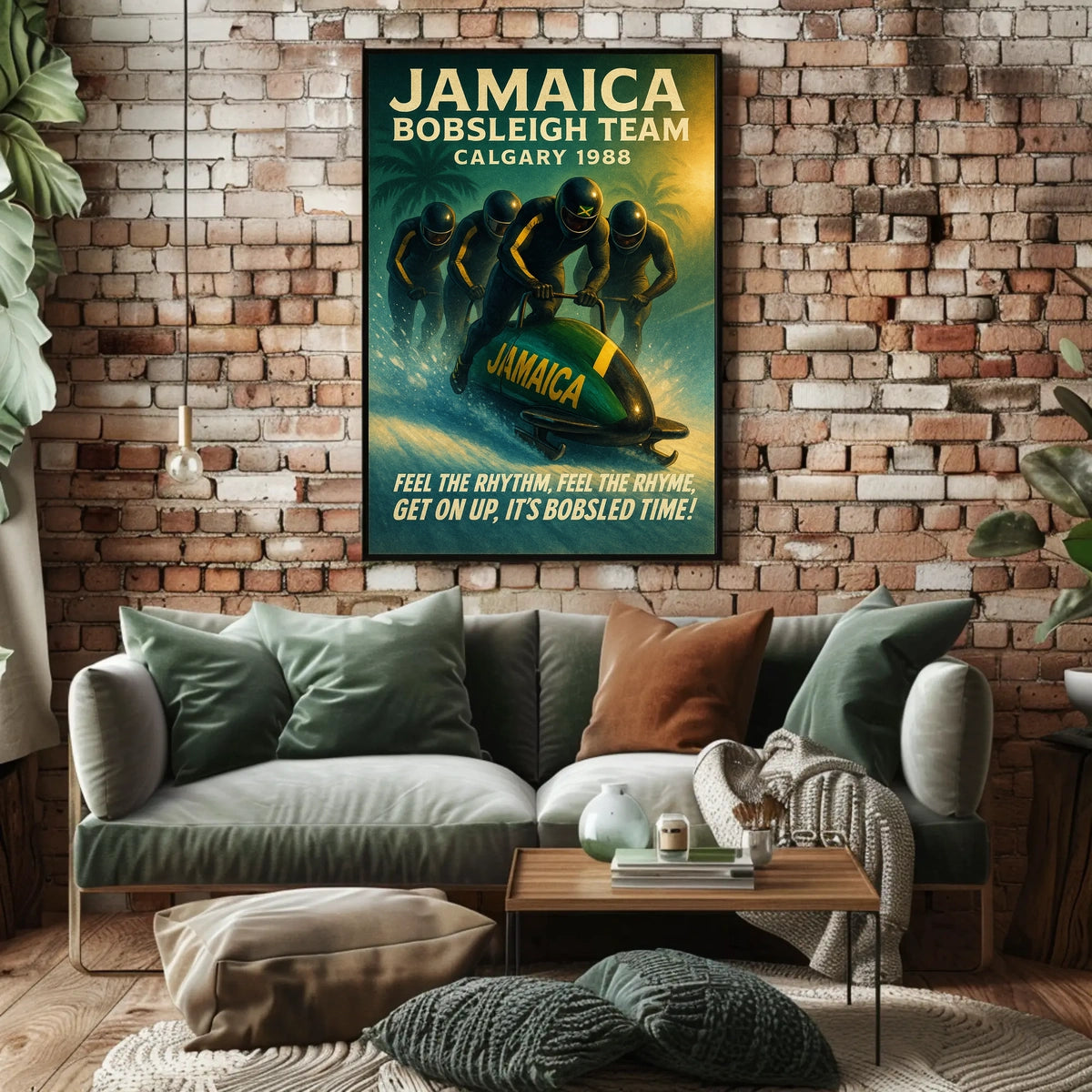 Jamaica Bobsleigh Team Calgary 1988 Poster