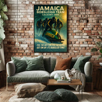 Jamaica Bobsleigh Team Calgary 1988 Poster