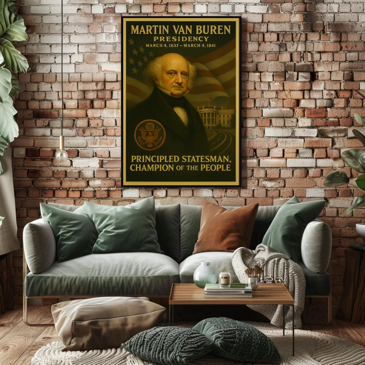 Martin Van Buren Presidential Legacy Historical Poster