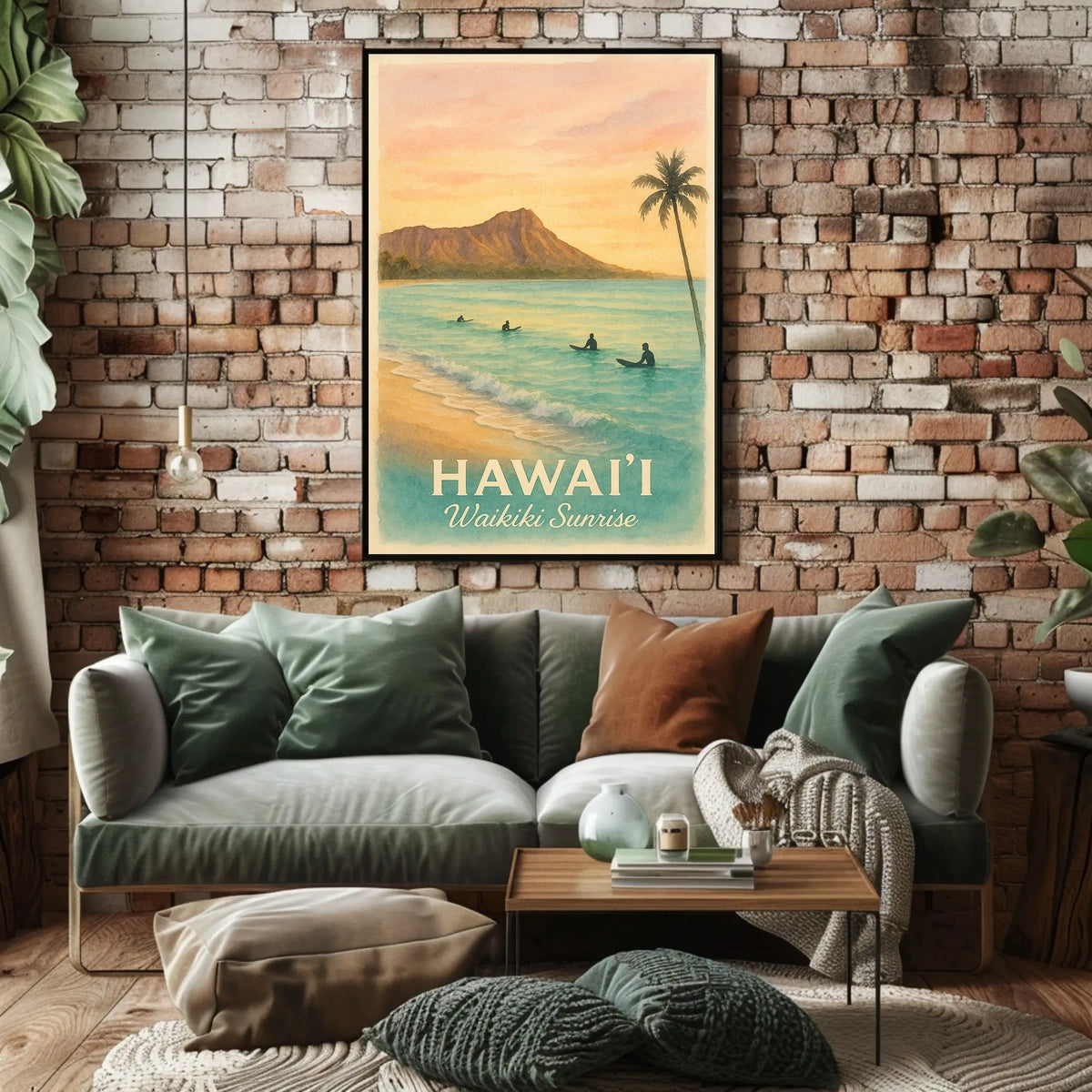 Hawaii Waikiki Sunrise Poster