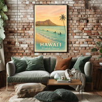 Hawaii Waikiki Sunrise Poster