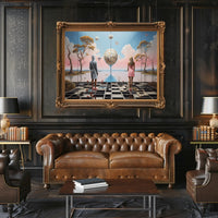 Futuristic Landscape Art Print: Surreal Sci-Fi Poster