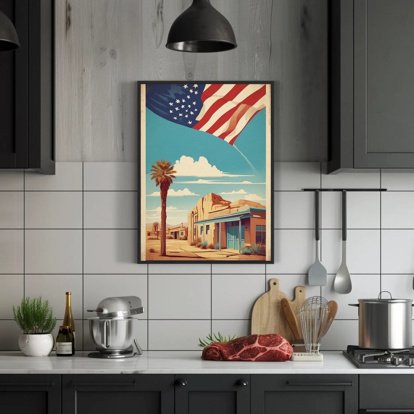 Chandler Arizona American Pride Vintage Travel Poster