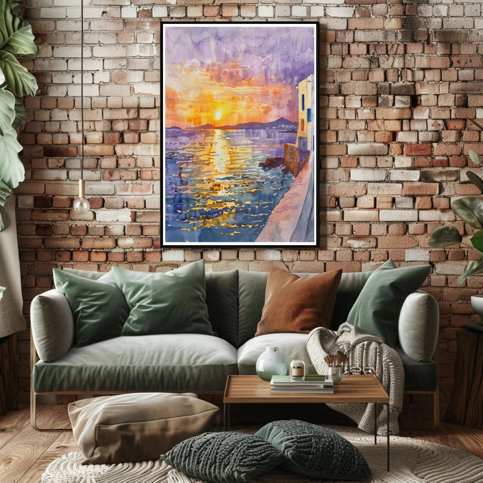 Sunset Over the Sea Poster PosterGoat