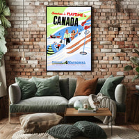 Canadian Winter Skiing Adventures: Vintage Travel Poster PosterGoat