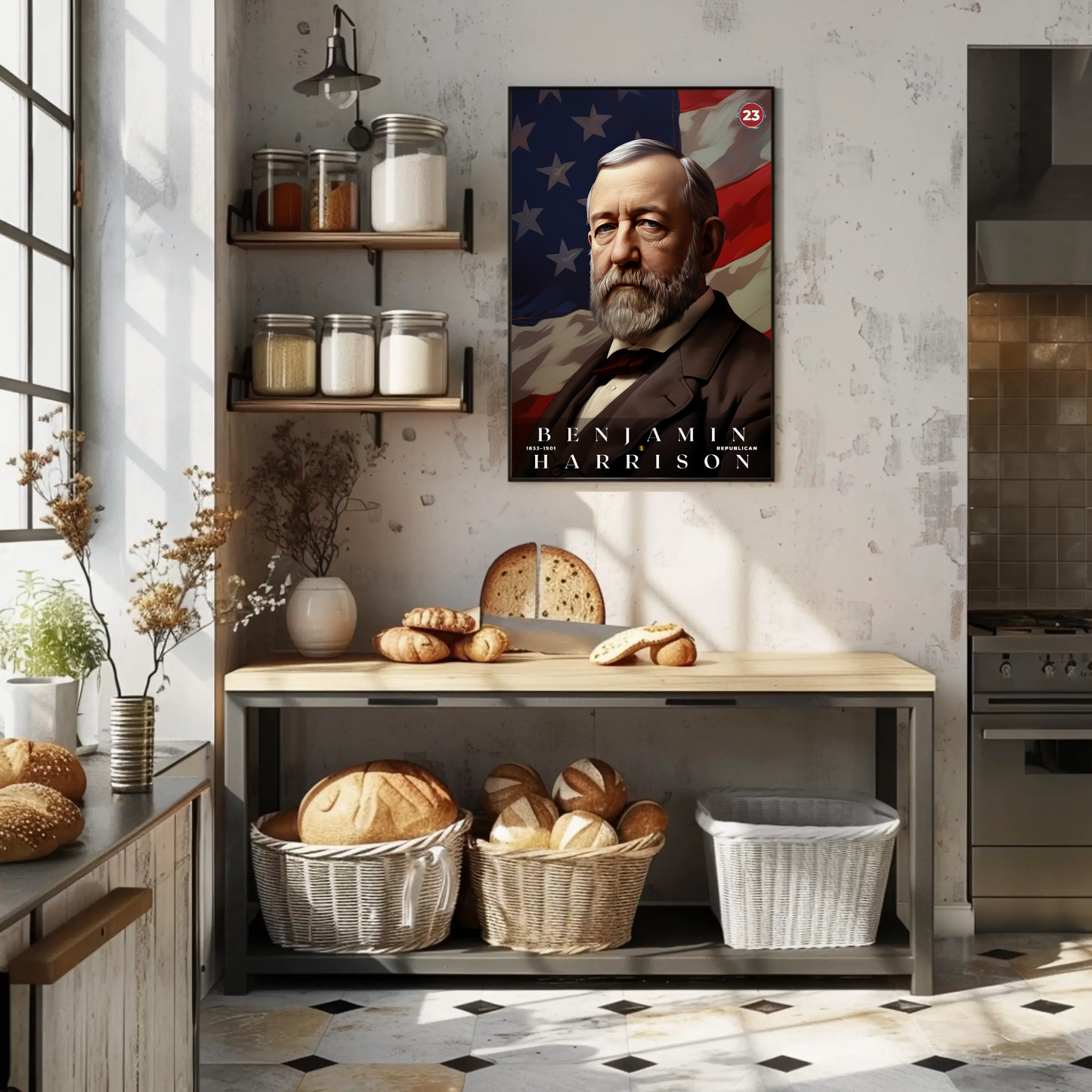 Benjamin Harrison 23rd President Of The United States Portrait