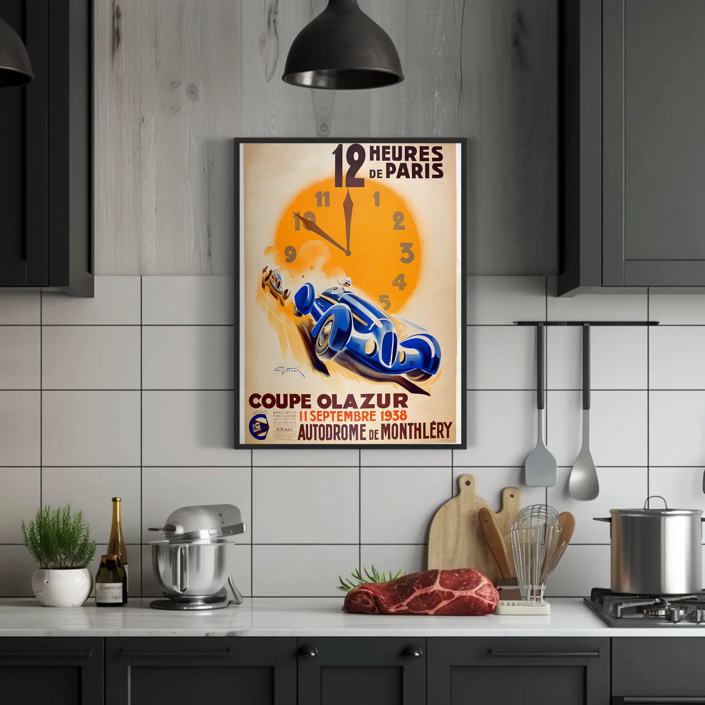 12 Heures de Paris – 1938 Race Poster