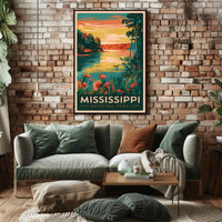 Mississippi National Park Scenic View Poster