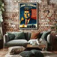 John F. Kennedy Vintage Patriotic Historical or Presidential Poster