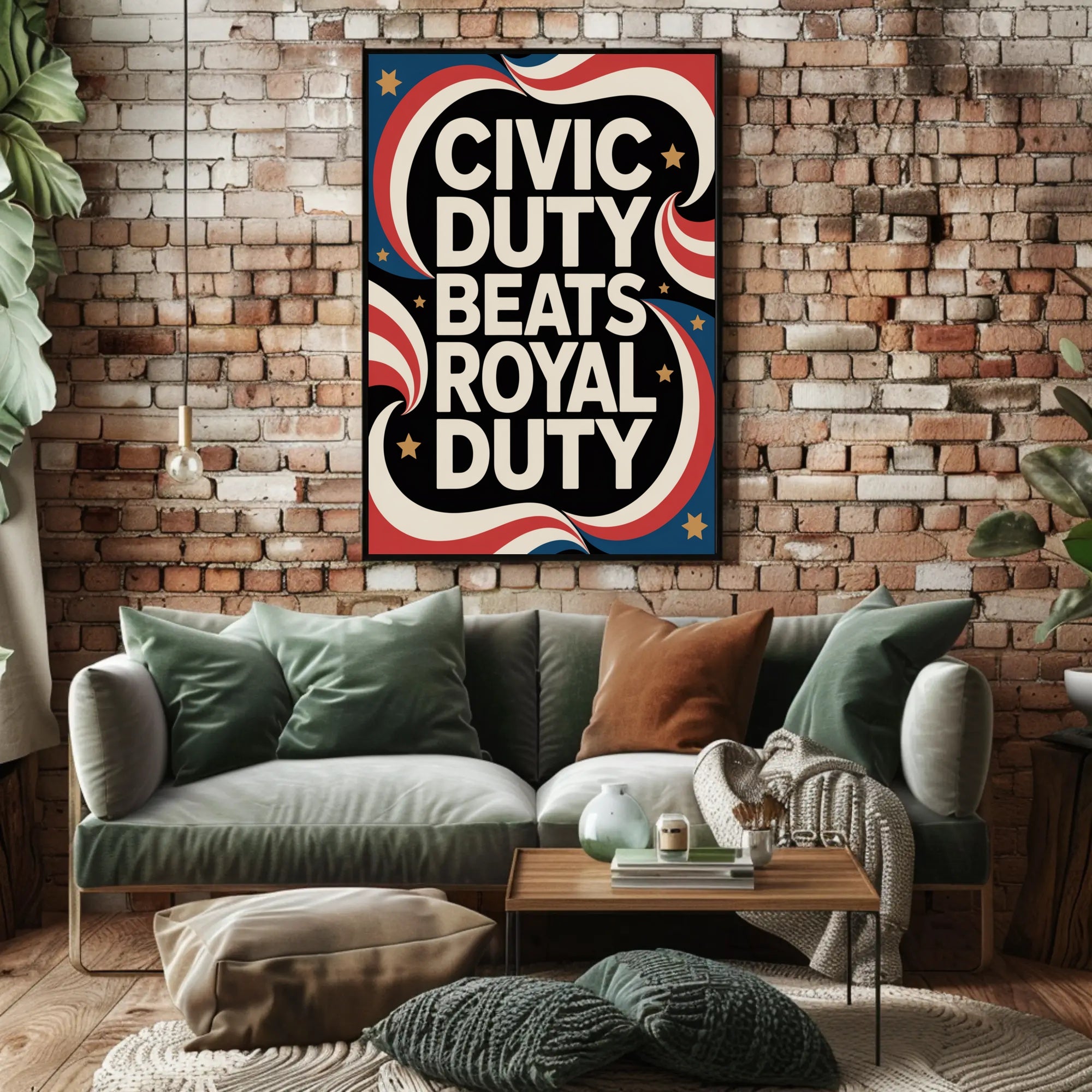 Civic Duty Bold Quote Political or Propaganda Poster