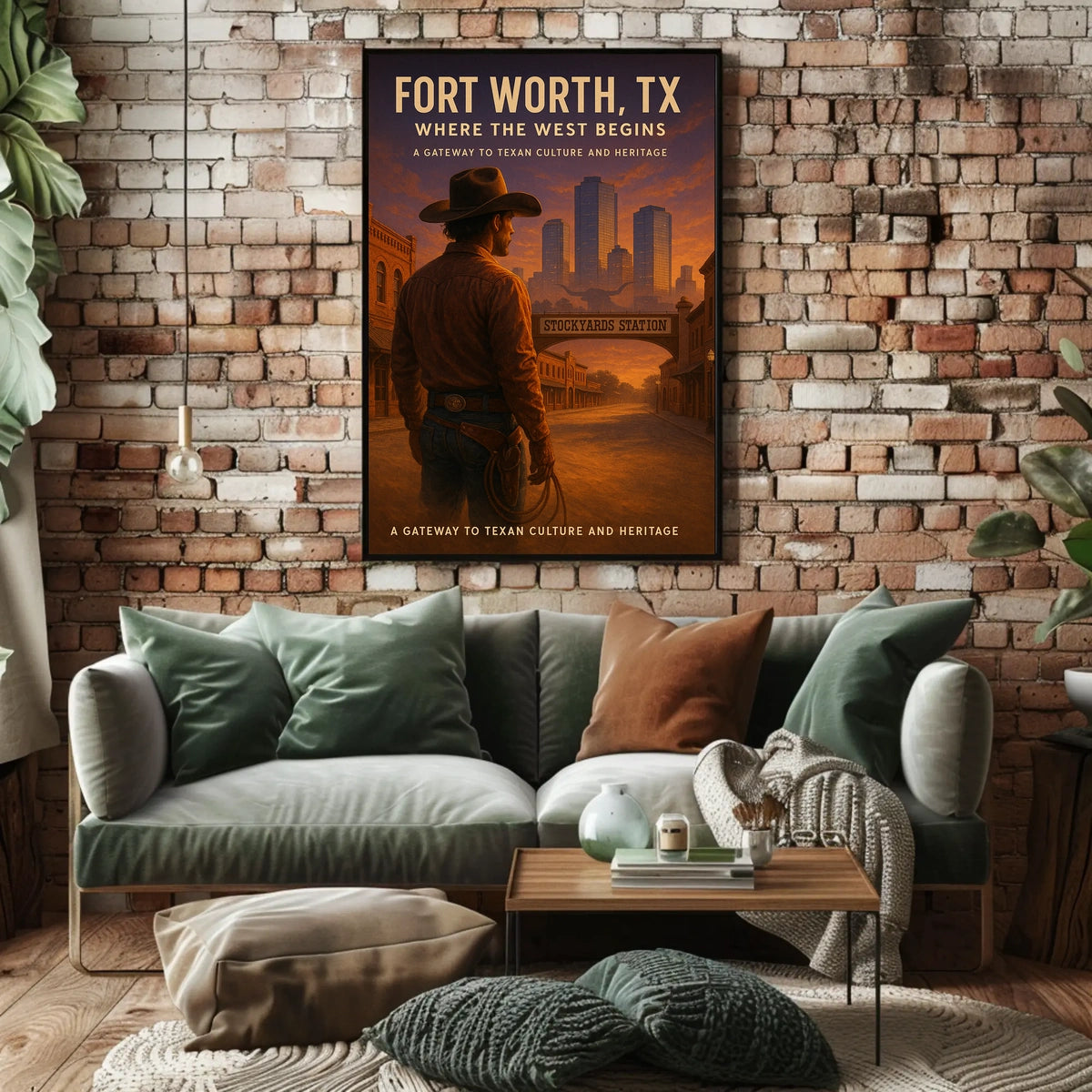 Fort Worth, TX Where the West Begins Poster
