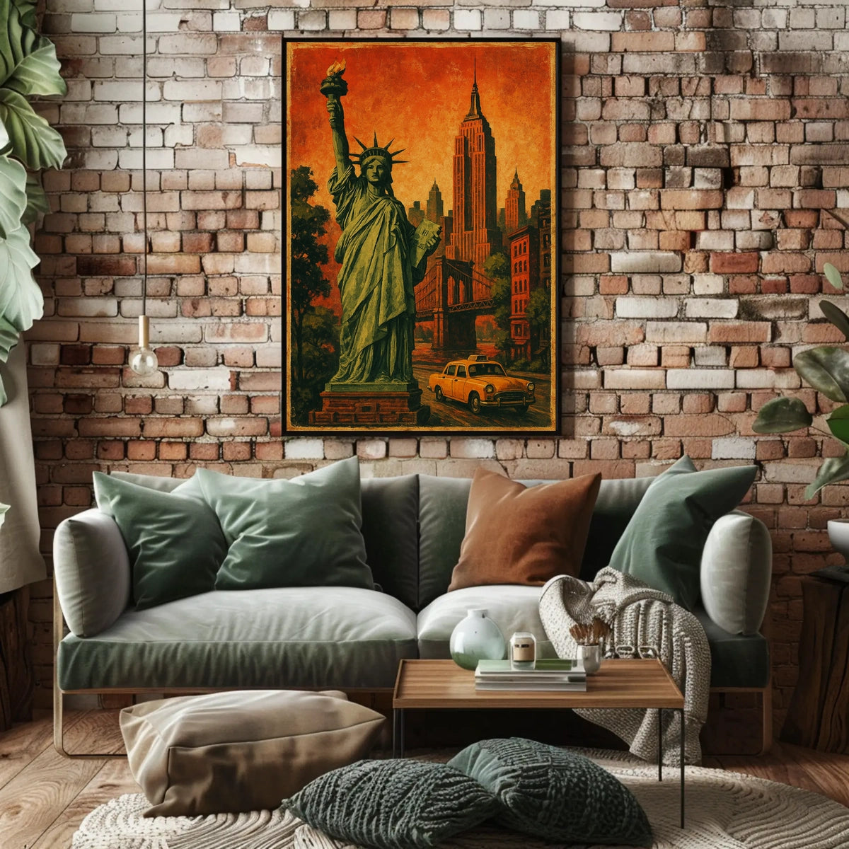 Timeless New York Poster Vintage NYC Skyline Wall Art Decor