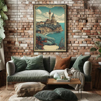 Enchanted Coastal Castle Poster
