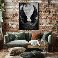 Dark Fantasy Wings Mysterious Scene Poster Fantasy or Mythology Poster PosterGoat