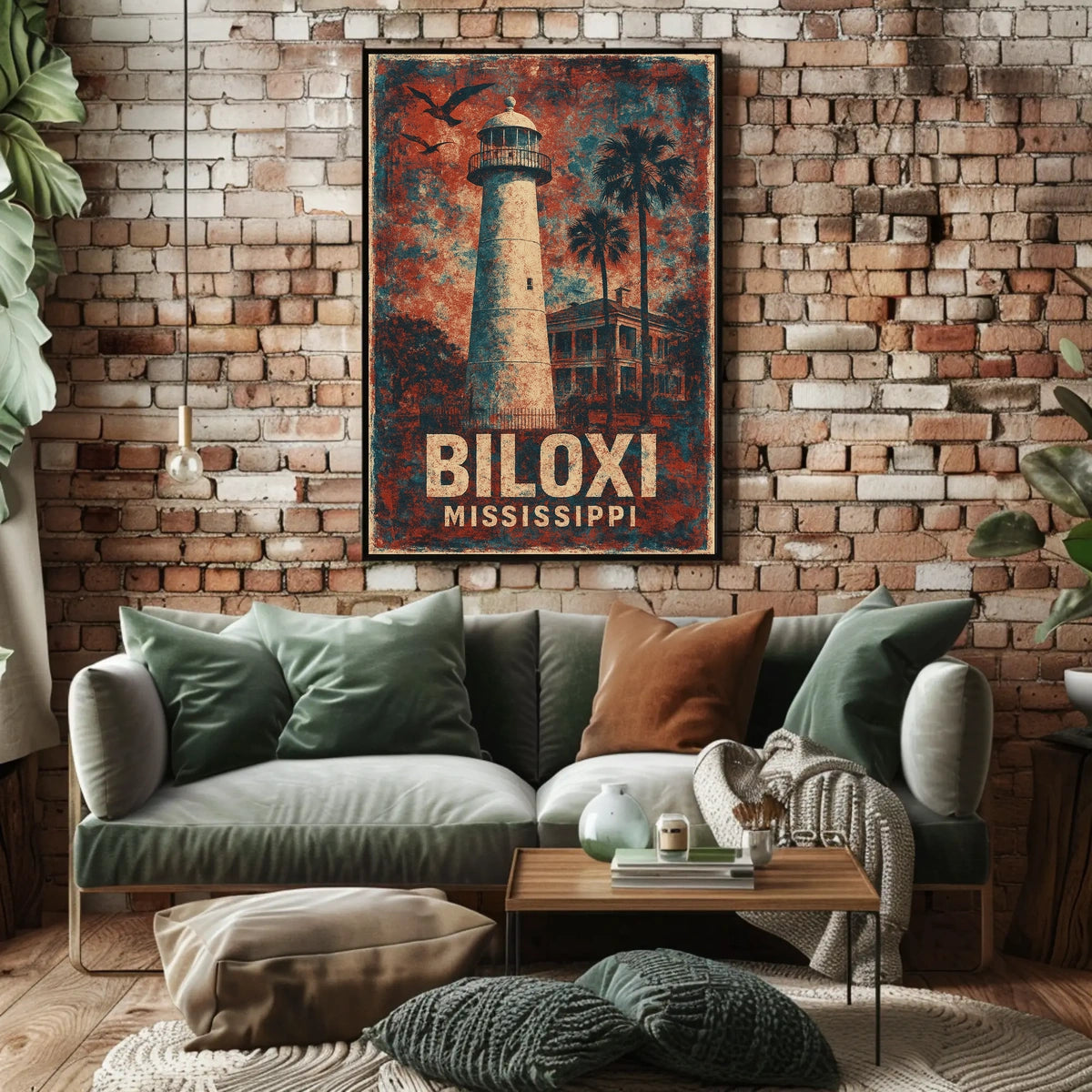 Biloxi Lighthouse Mississippi Wanderlust Decor Poster