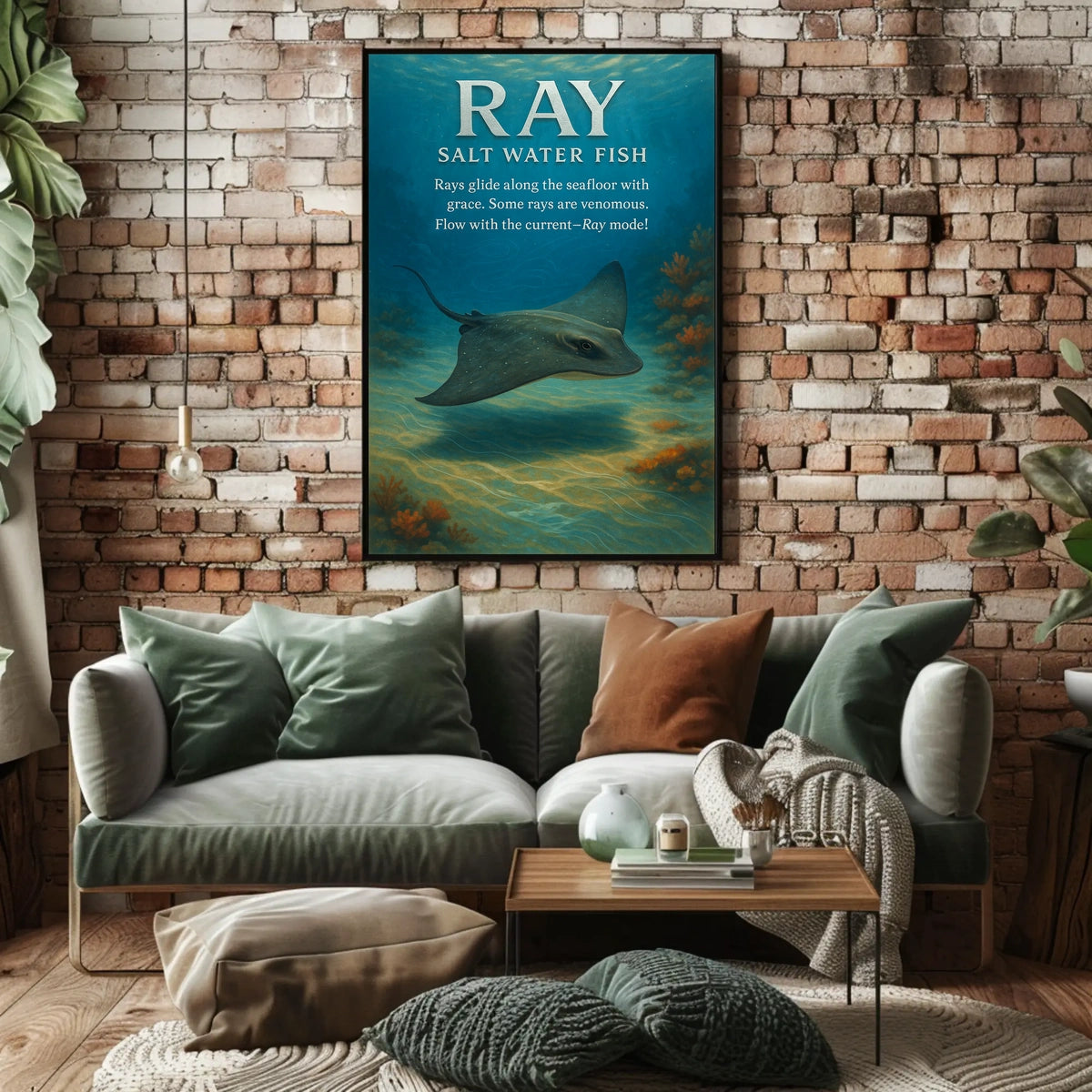 Rays Graceful Saltwater Fish Poster