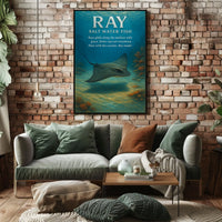 Rays Graceful Saltwater Fish Poster